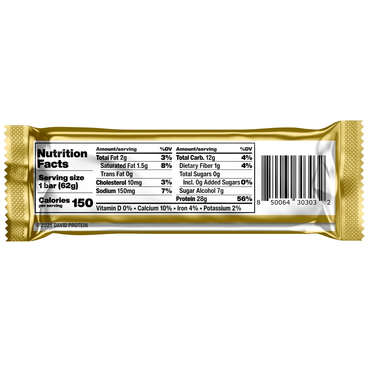 David High Protein Bars, Fudge Brownie - 28G Protein - 1 Carton, 12CT