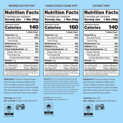 BUILT Puff Protein Bars - Variety Pack - 12CT