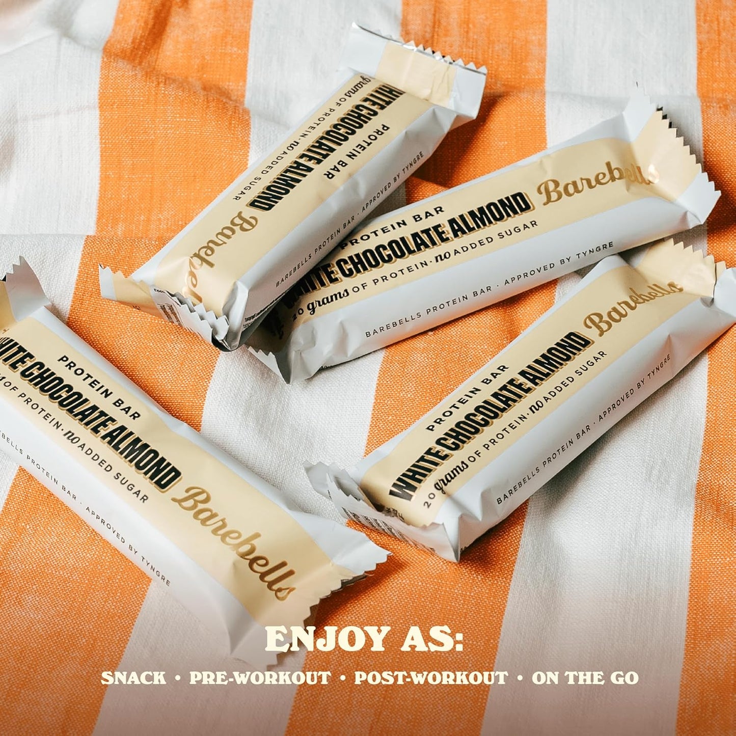 Barebells - Protein Bars - White Chocolate Almond - 20G Protein Treats - 12CT