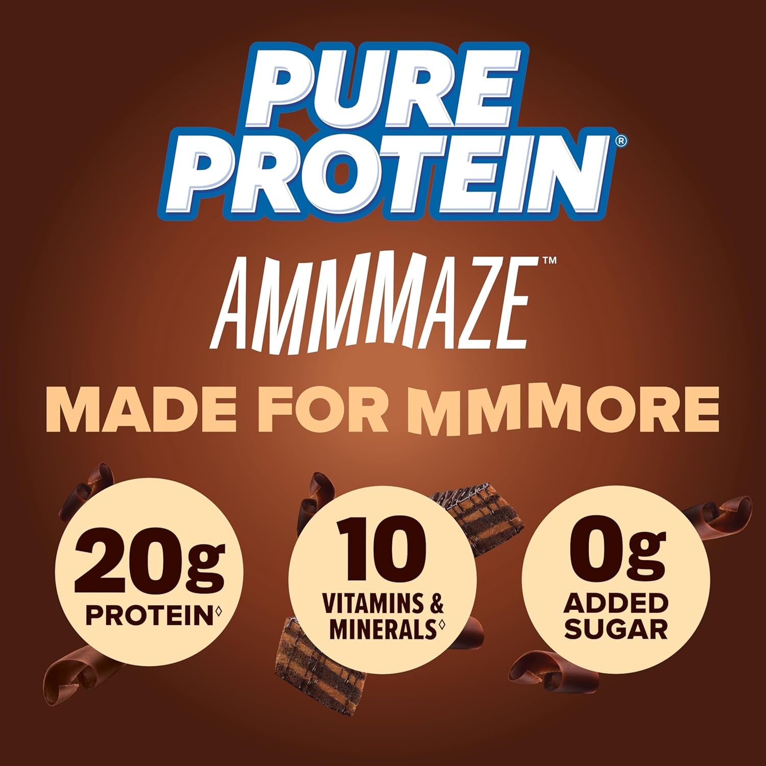 Pure Protein - AMMMAZE - Blackout Cake  – 20G Protein - 12CT