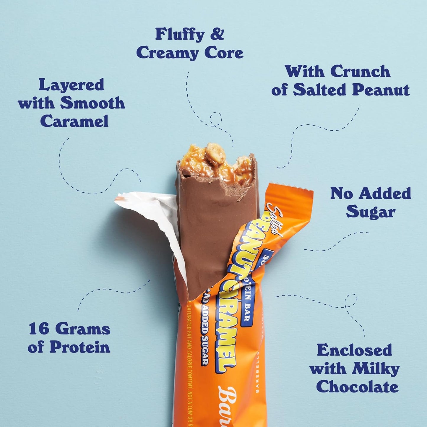 Barebells - Protein Bars - Salted Peanut Caramel - 16G Protein Treats - 12CT