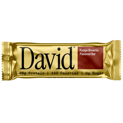 David High Protein Bars, Fudge Brownie - 28G Protein - 1 Carton, 12CT