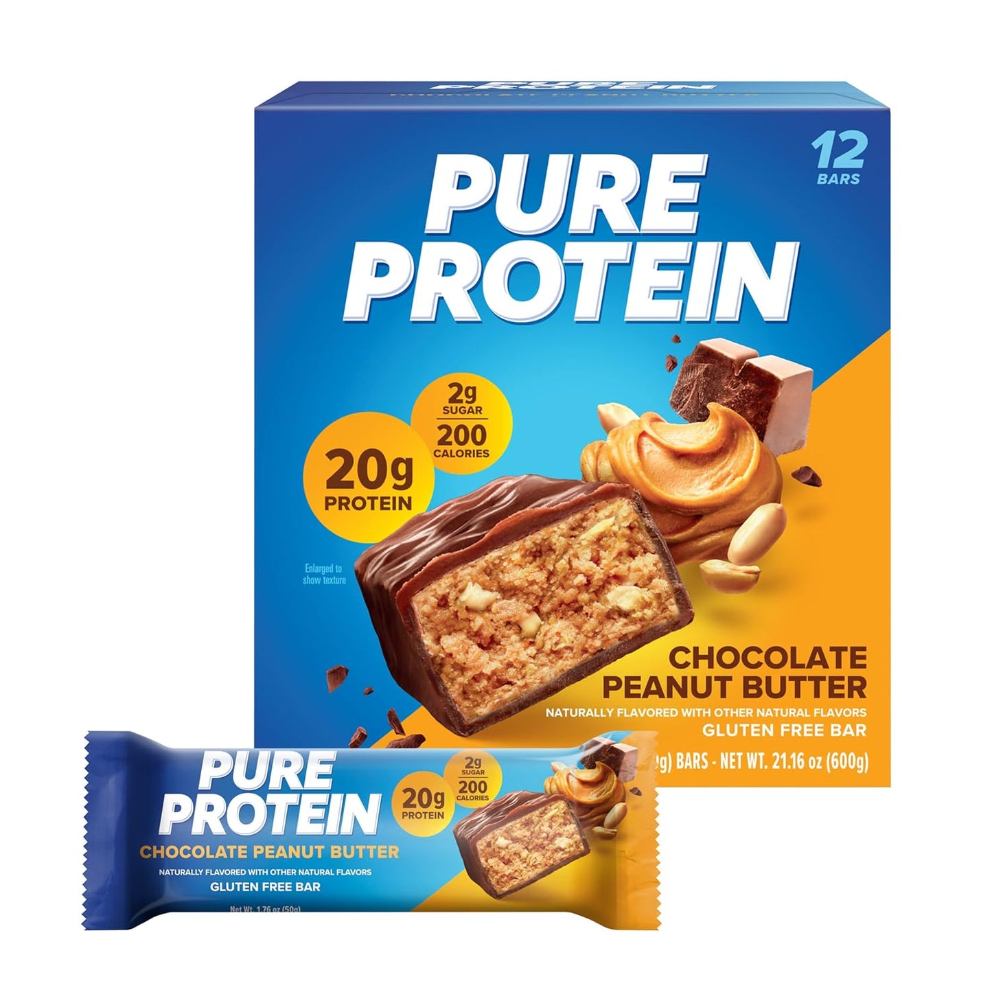 Pure Protein - Chocolate Peanut Butter - 20G Protein - 12CT
