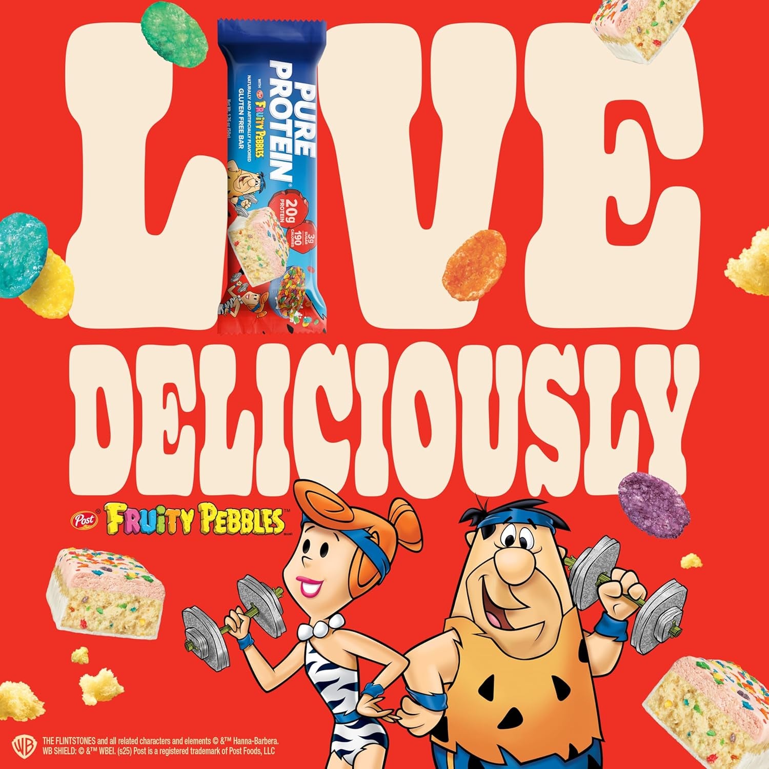 Pure Protein - Fruity PEBBLES™ Protein Bars – 20G Protein - 4CT