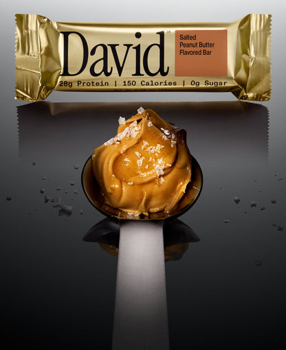 David High Protein Bars, Salted Peanut Butter - 28G Protein - 1 Carton, 12CT