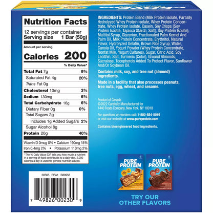 Pure Protein - Lemon Cake - 20G Protein - 12CT