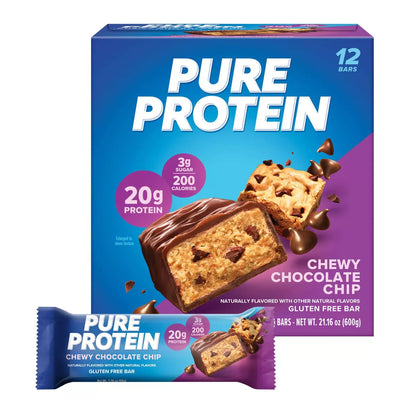 Pure Protein - Chewy Chocolate Chip - 20G Protein - 12CT