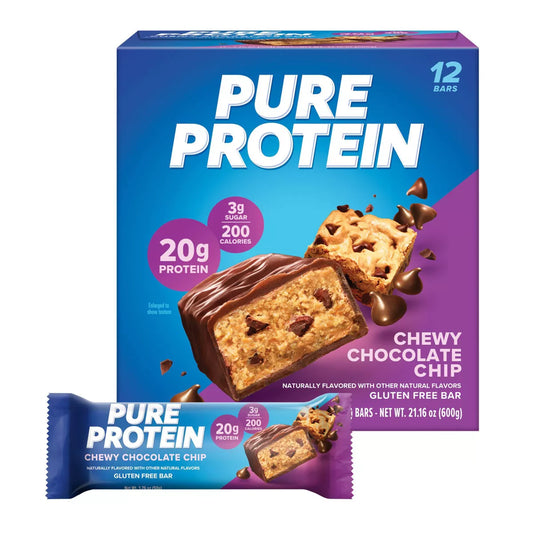 Pure Protein - Chewy Chocolate Chip - 20G Protein - 12CT