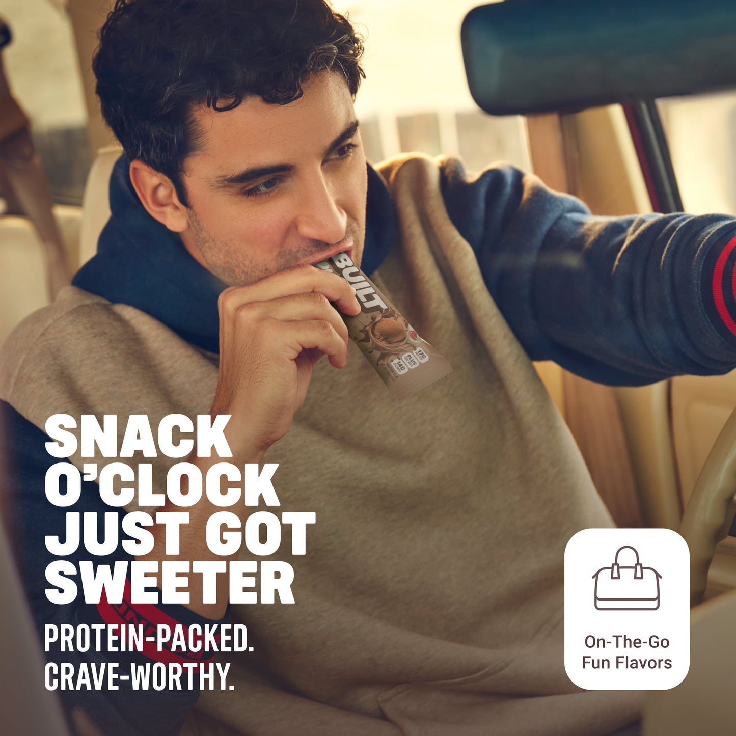 BUILT Puff Protein Bars - Chocolate Milkshake - 17G Protein - Collagen - 12CT