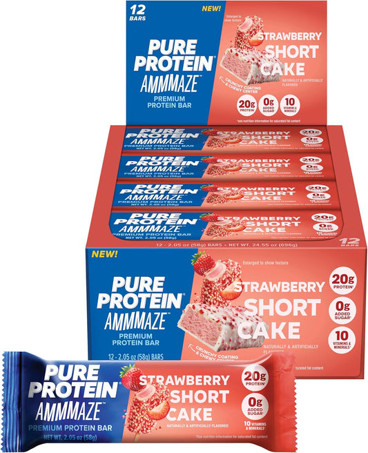Pure Protein - AMMMAZE Strawberry Shortcake - 20G High Protein - 12CT