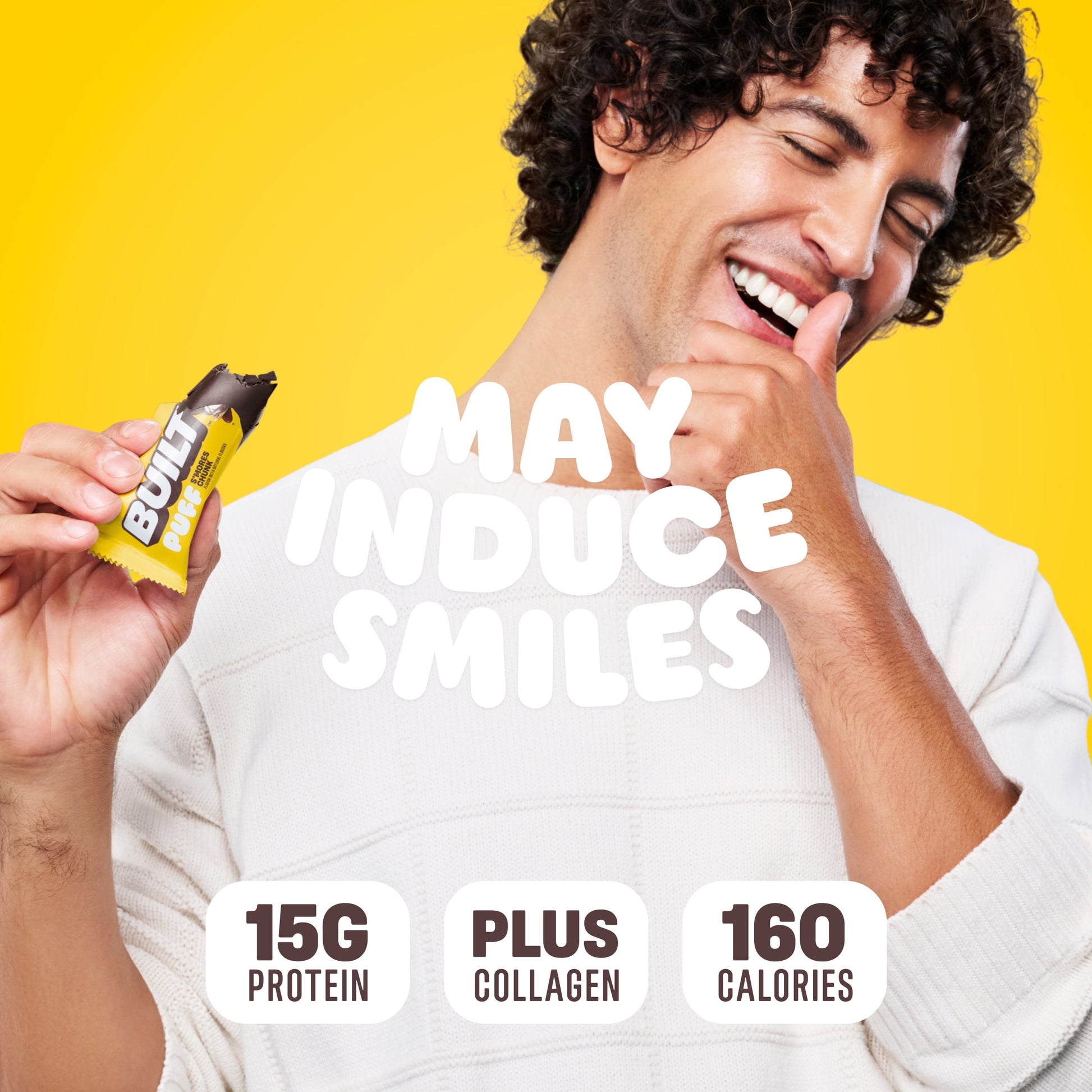 BUILT Puff Protein Bars - Banana Cream Pie - 17G Protein - Collagen - 12CT