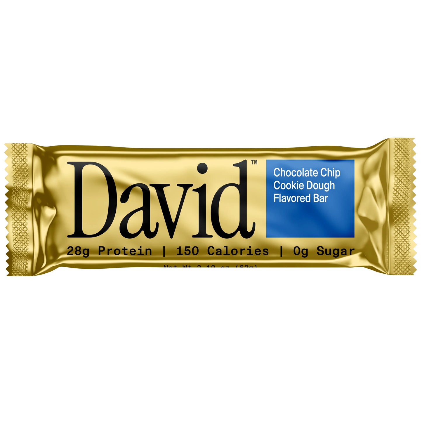 David High Protein Bars, Chocolate Chip Cookie Dough - 28G Protein - 1 Carton, 12CT