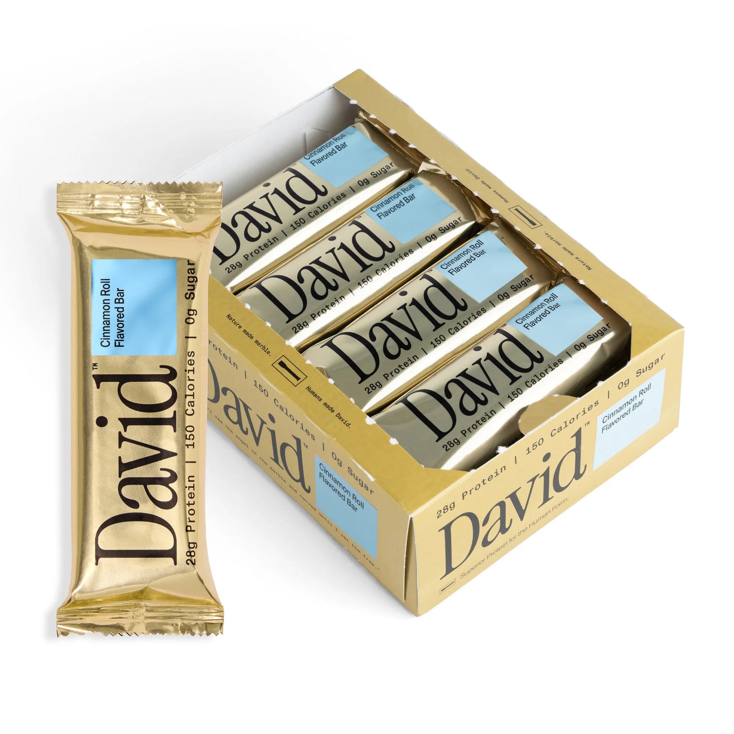 David High Protein Bars, Cinnamon Roll - 28G Protein - 1 Carton, 12CT