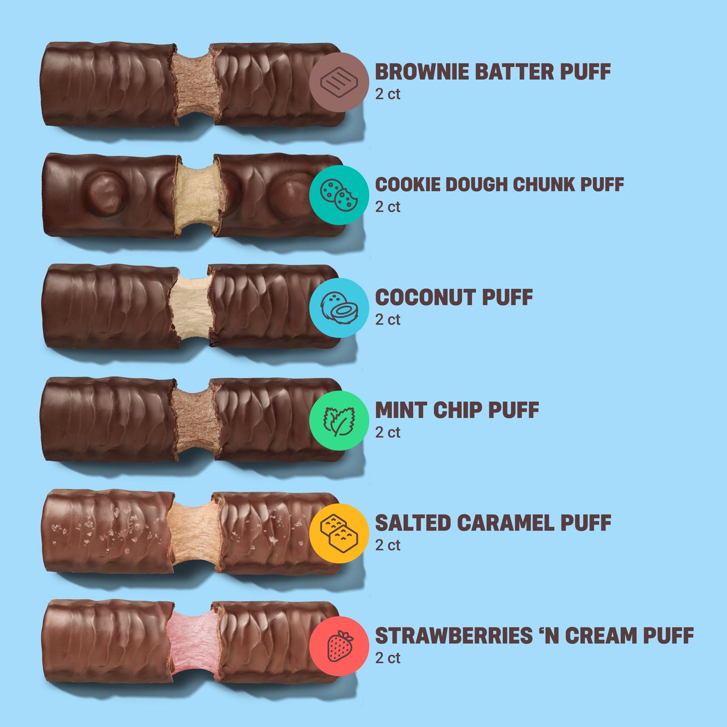 BUILT Puff Protein Bars - Variety Pack - 12CT