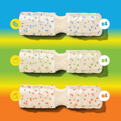 BUILT Sour Puff Protein Bars - Variety Pack - 16G Protein - Collagen - 12CT