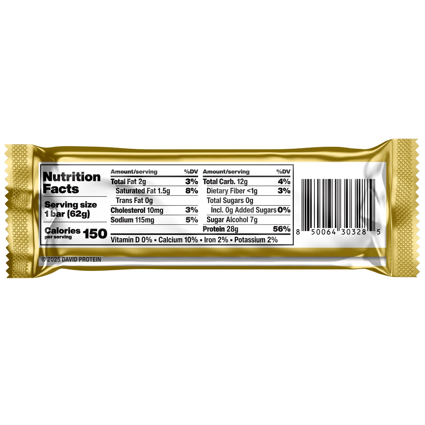David High Protein Bars, Cinnamon Roll - 28G Protein - 1 Carton, 12CT
