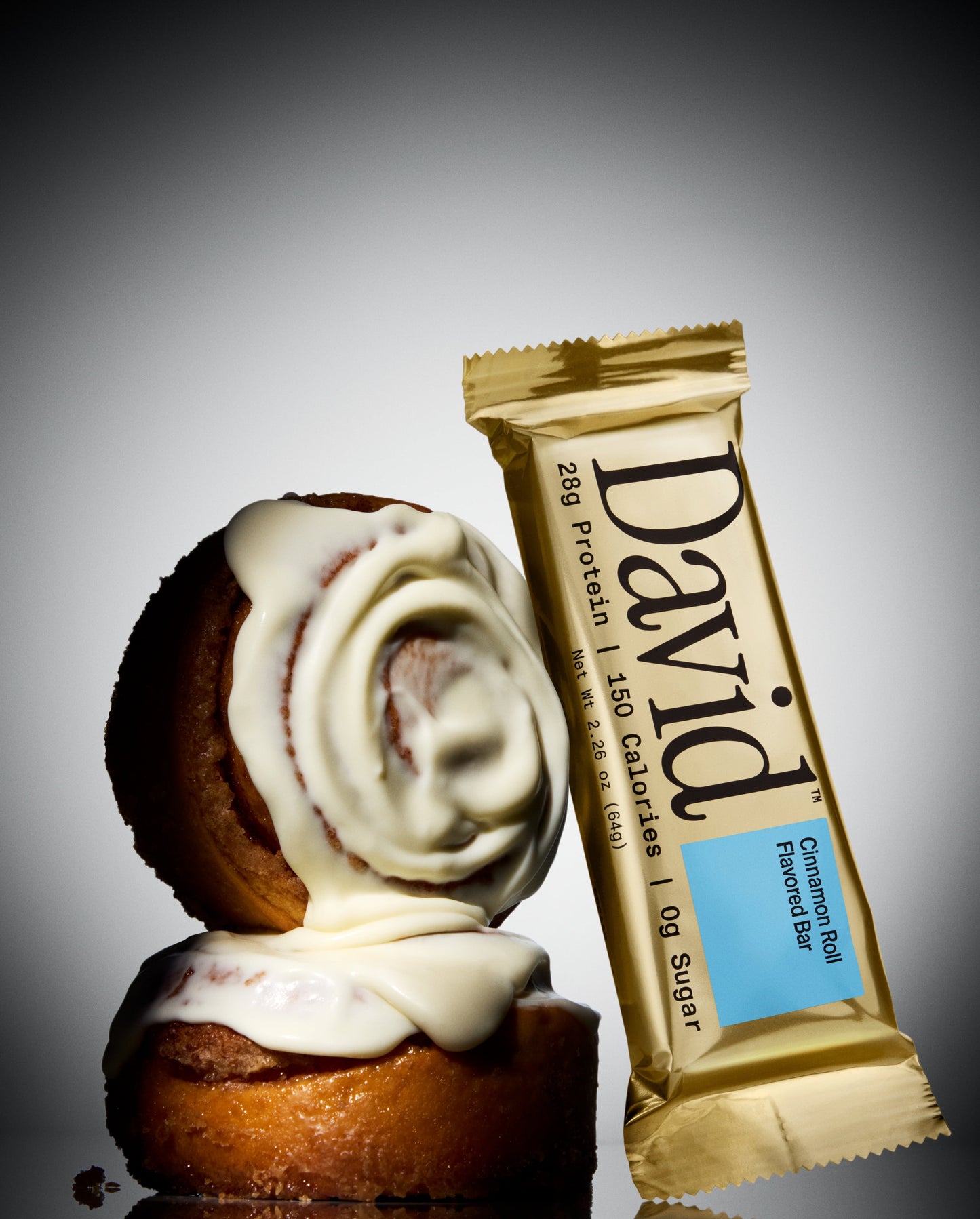 David High Protein Bars, Cinnamon Roll - 28G Protein - 1 Carton, 12CT