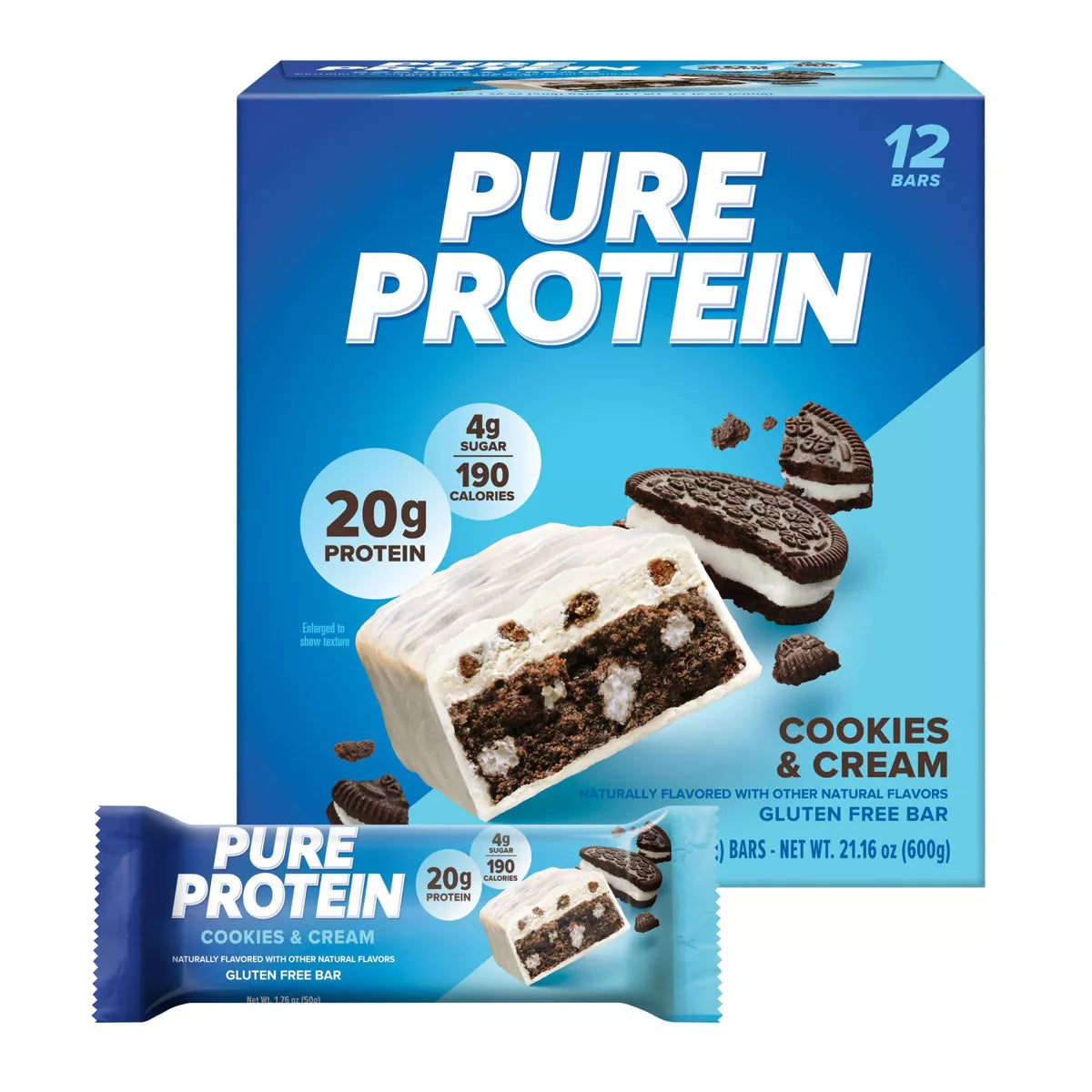 Pure Protein - Cookies & Cream - 20G Protein - 12CT