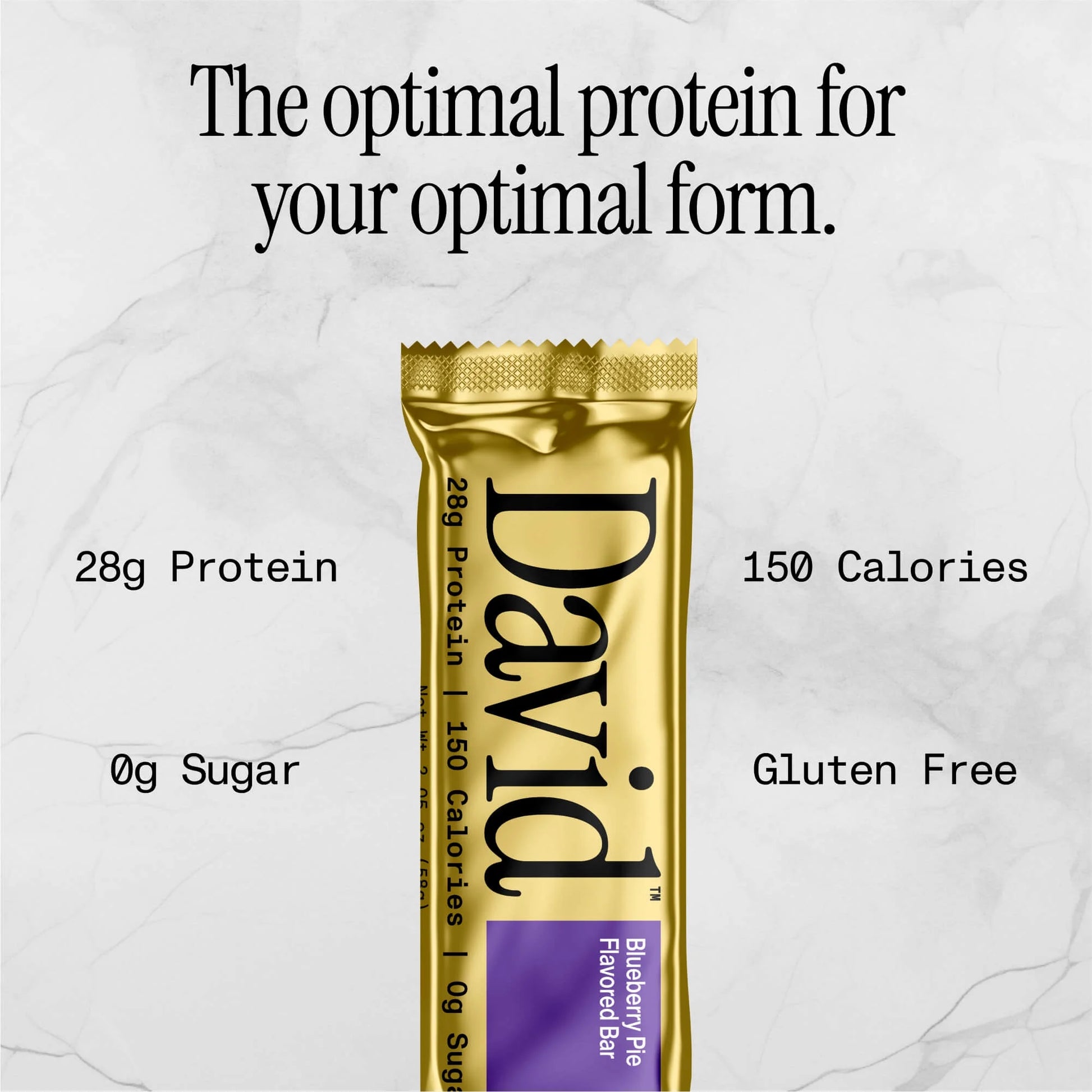 David High Protein Bars, Blueberry Pie - 28G Protein - 1 Carton, 12CT