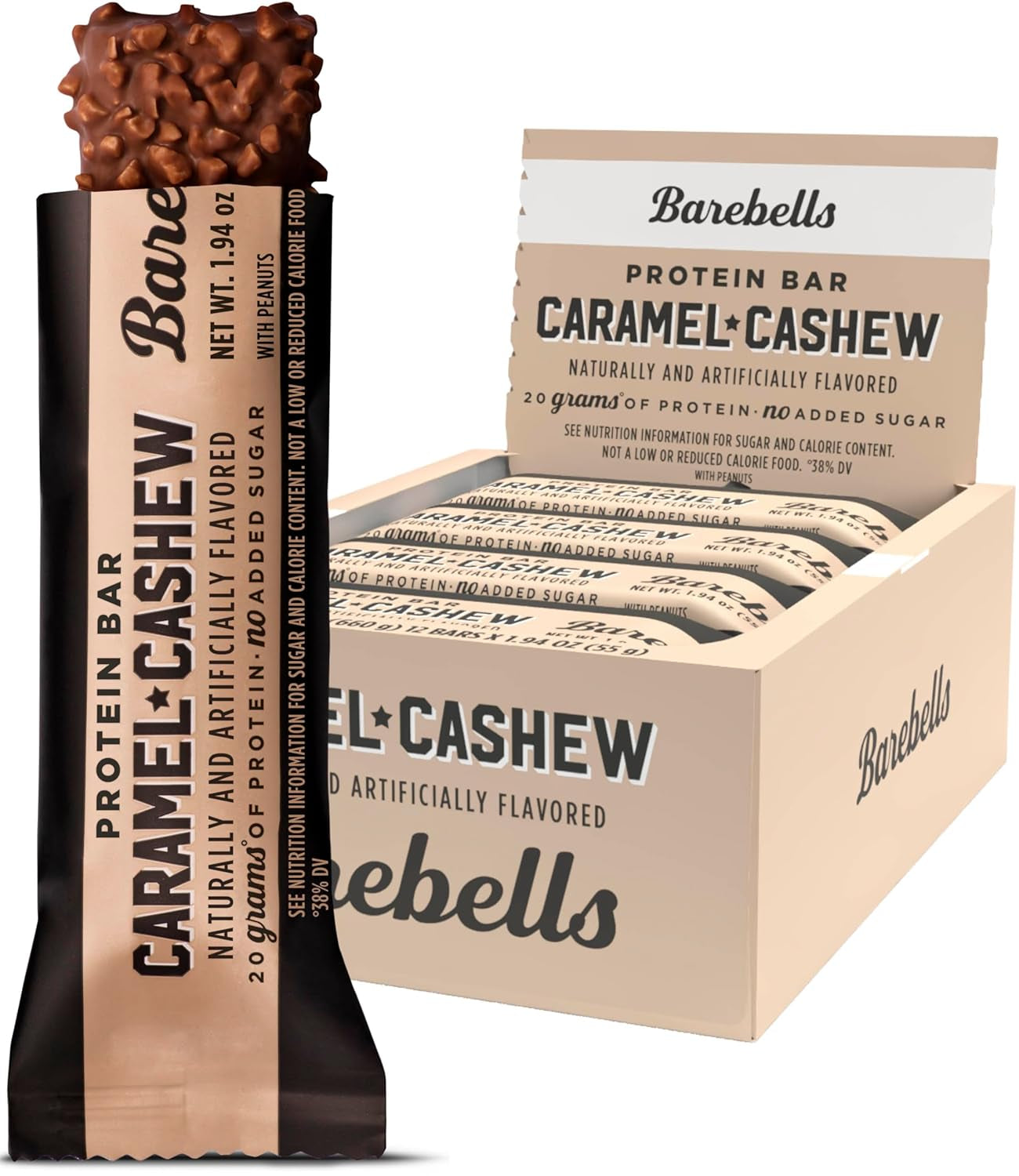 Barebells - Protein Bars - Caramel Cashew - 20G Protein - 12CT