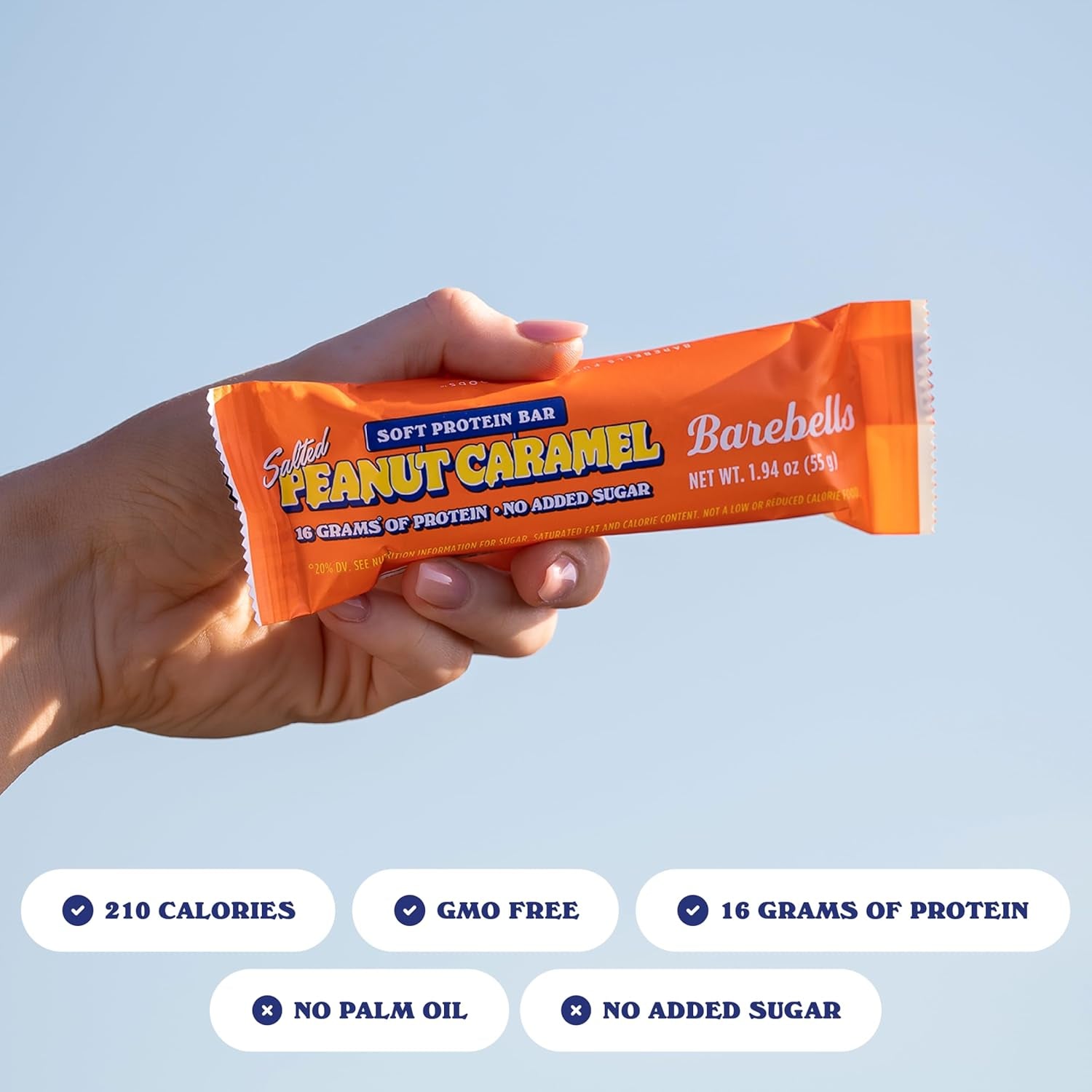 Barebells - Protein Bars - Salted Peanut Caramel - 16G Protein Treats - 12CT