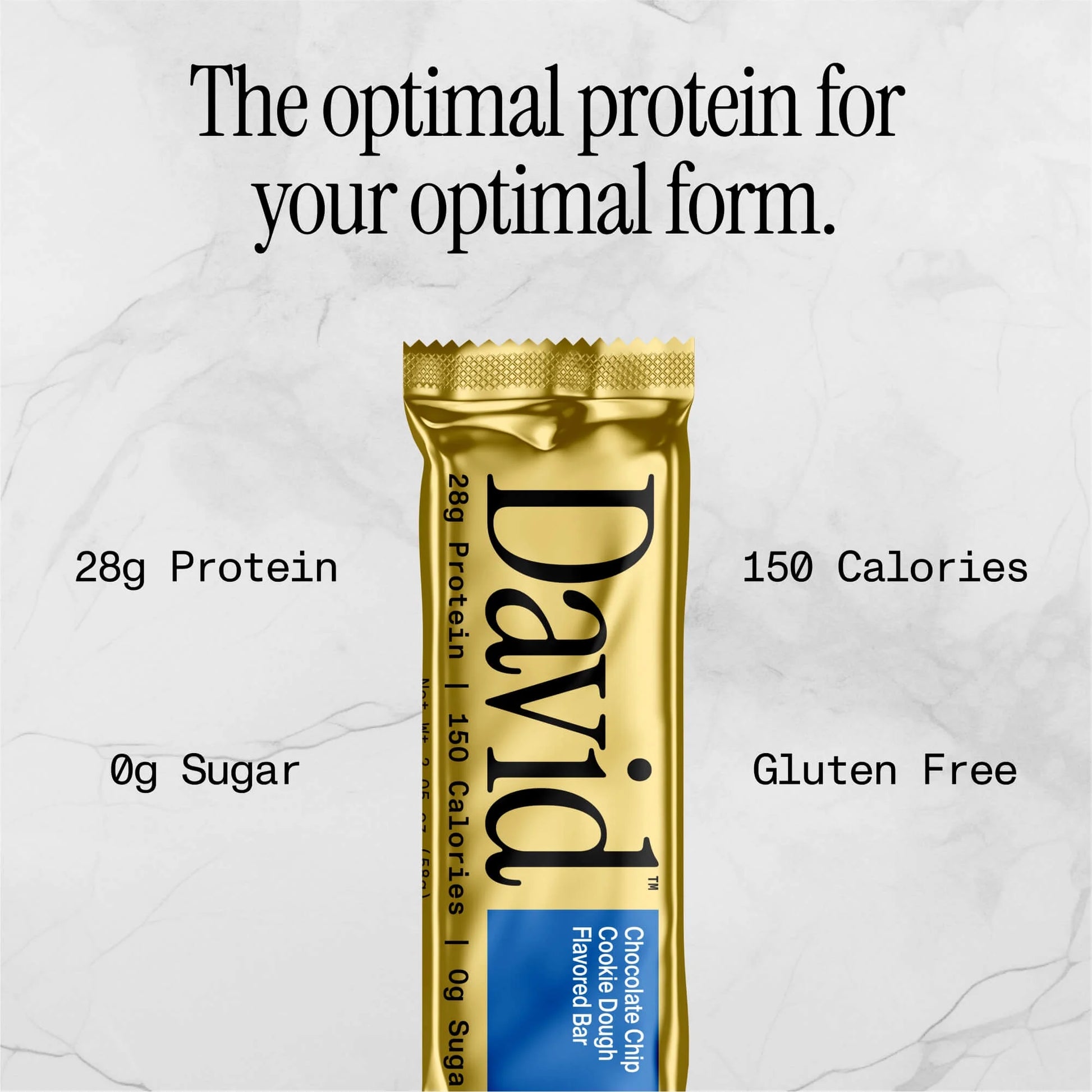 David High Protein Bars, Chocolate Chip Cookie Dough - 28G Protein - 1 Carton, 12CT