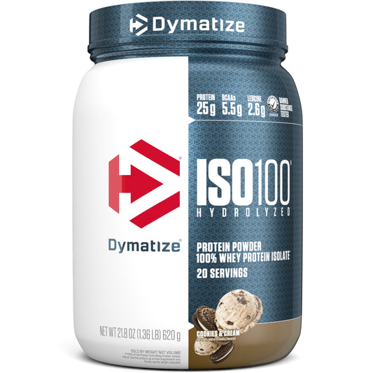 ISO100 Hydrolyzed Whey Isolate Protein Powder, Cookies & Cream, 20 Servings