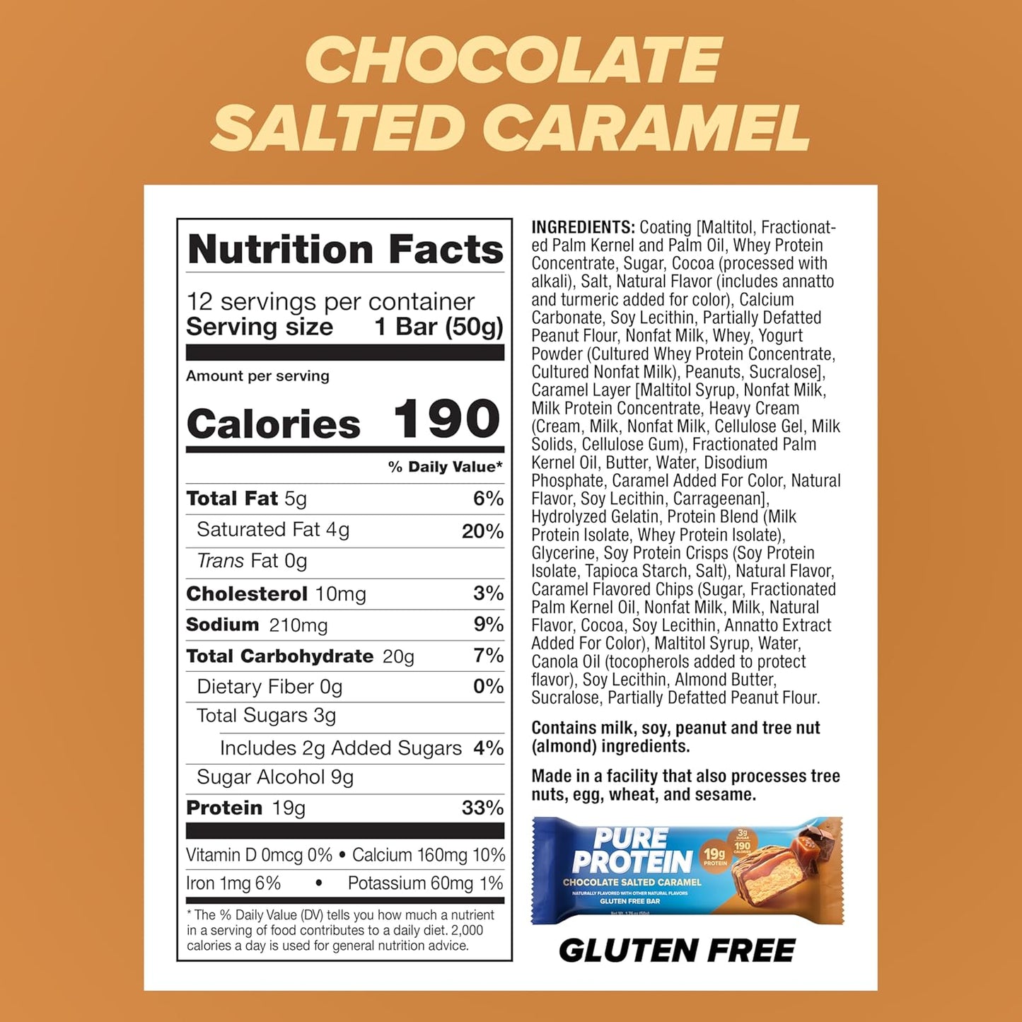 Pure Protein - Chocolate Salted Caramel - 19G Protein - 12CT