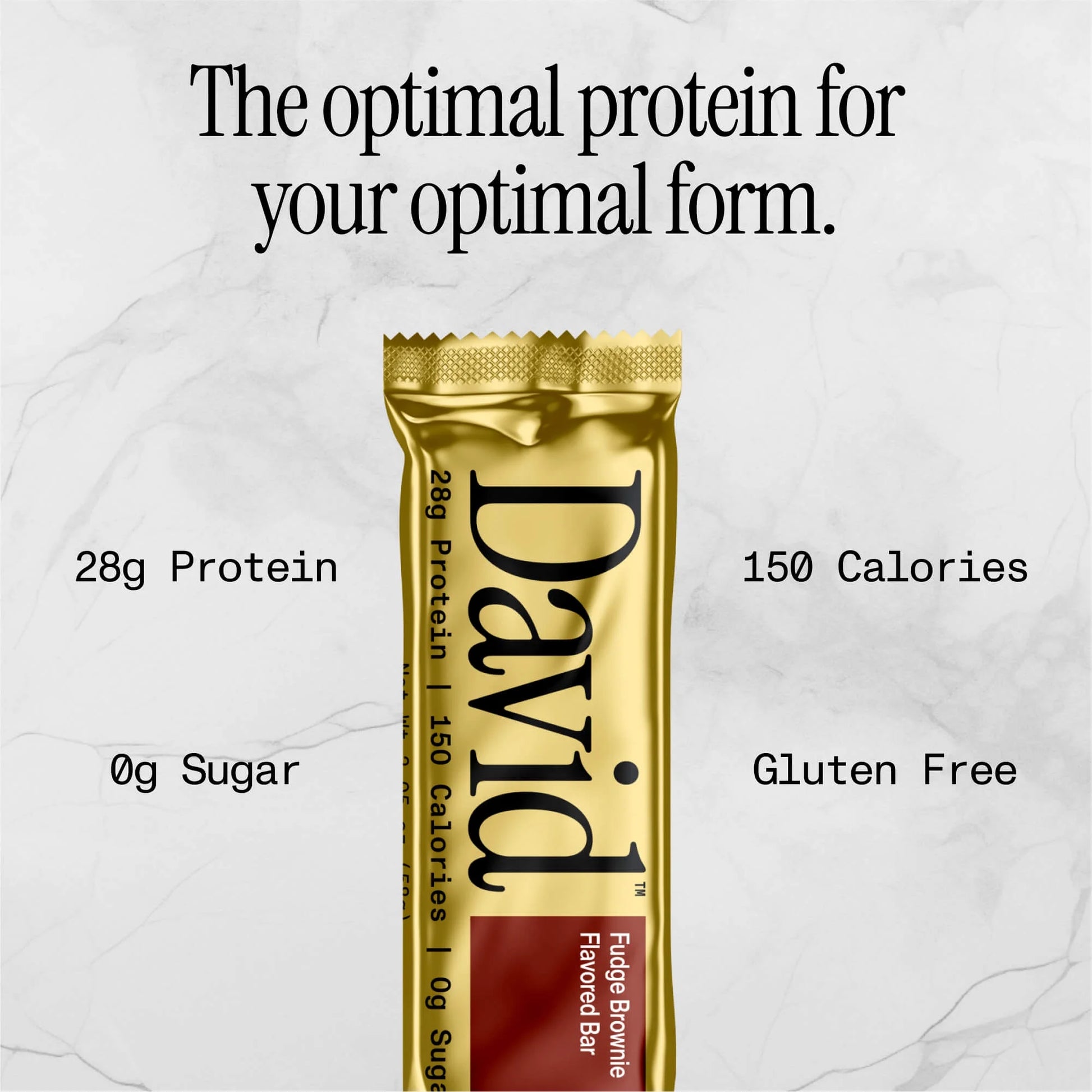 David High Protein Bars, Fudge Brownie - 28G Protein - 1 Carton, 12CT