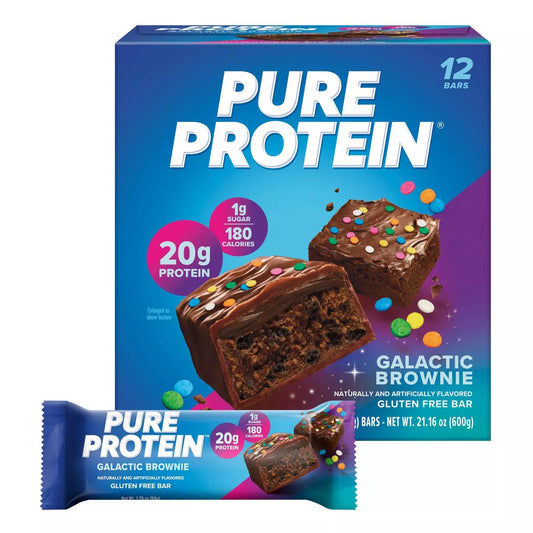 Pure Protein - Galactic Brownie- 20G Protein - 12CT
