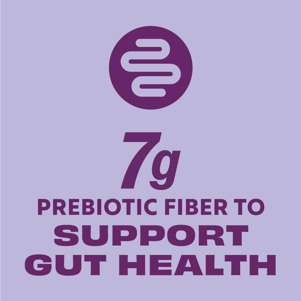 Powder plus Fiber, Chocolate, 25G Protein, 7G Fiber to Support Gut Health, No Added Sugar (17 Servings)