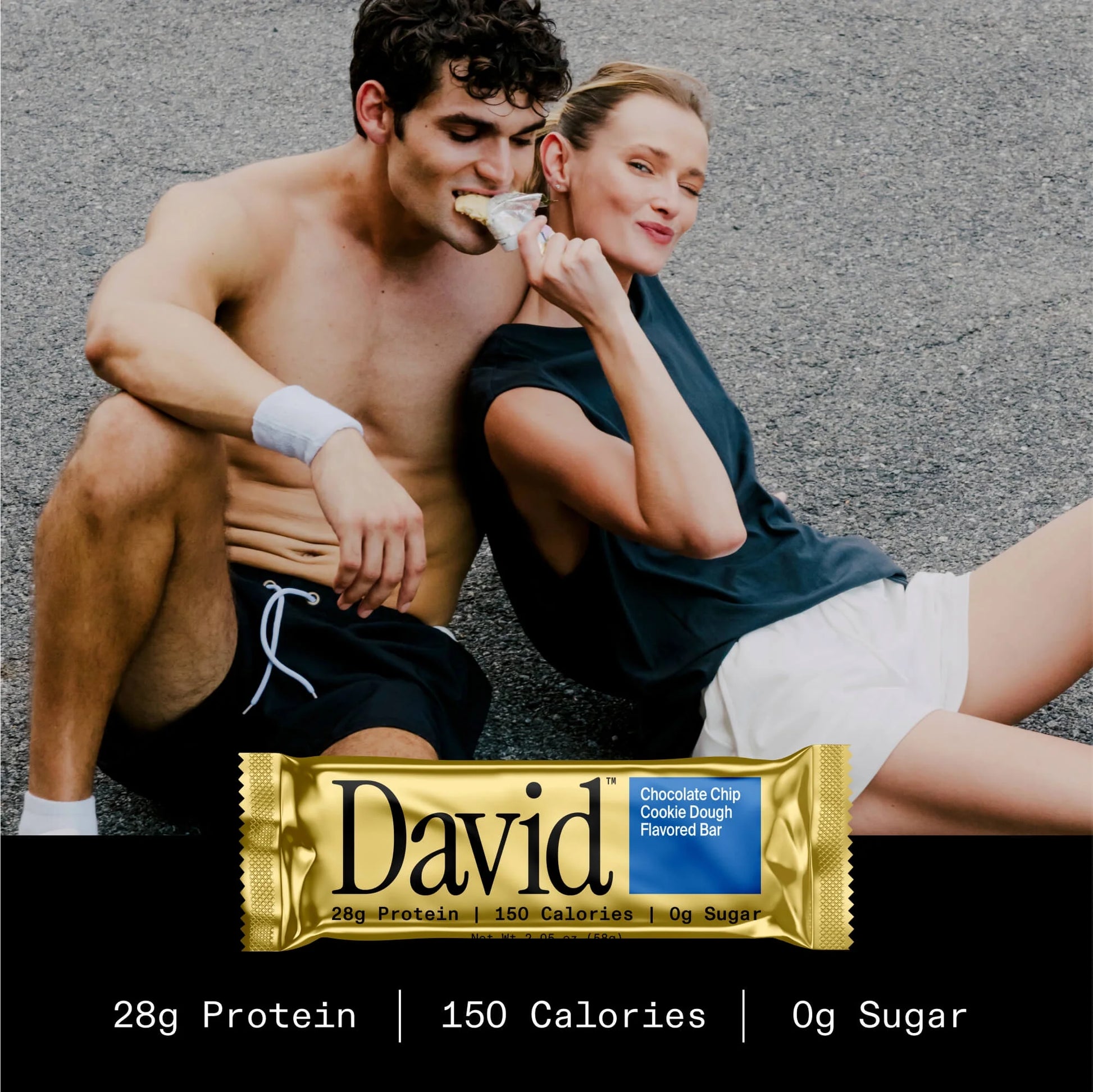 David High Protein Bars, Chocolate Chip Cookie Dough - 28G Protein - 1 Carton, 12CT