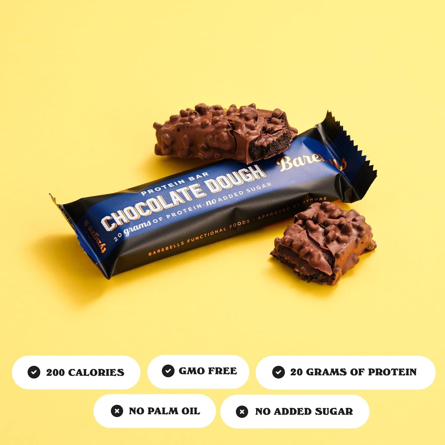 Barebells - Protein Bars - Chocolate Dough - 20G Protein - 12CT