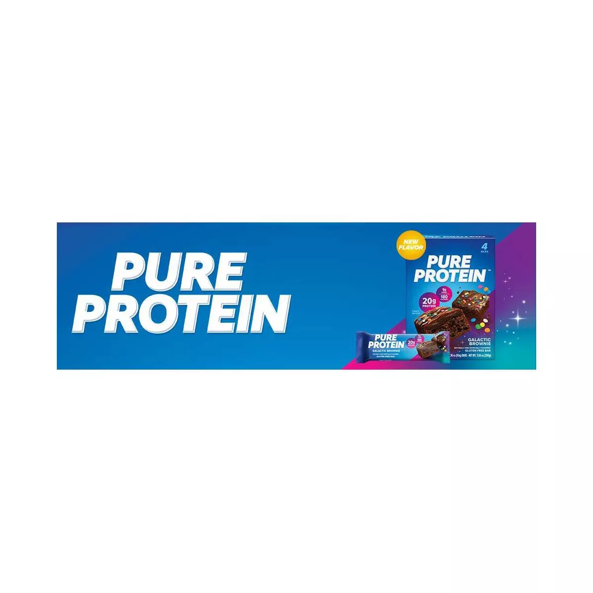 Pure Protein - Galactic Brownie- 20G Protein - 12CT