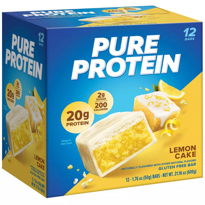 Pure Protein - Lemon Cake - 20G Protein - 12CT