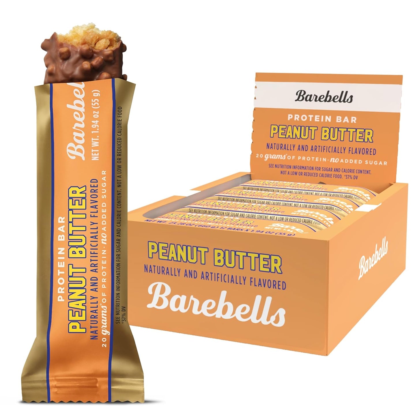 Barebells - Protein Bars - Peanut Butter - 20G Protein - 12CT