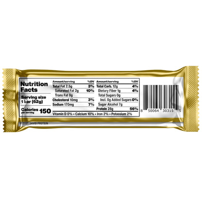 David High Protein Bars, Peanut Butter Chocolate Chunk - 28G Protein - 1 Carton, 12CT