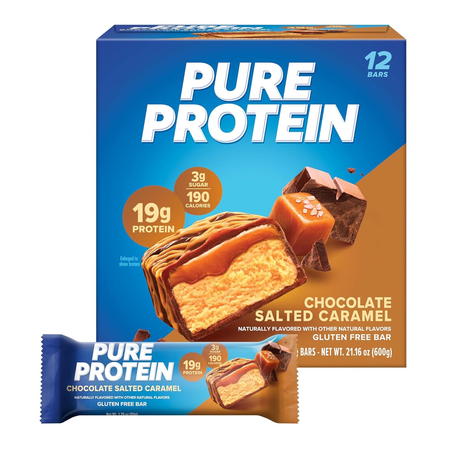 Pure Protein - Chocolate Salted Caramel - 19G Protein - 12CT