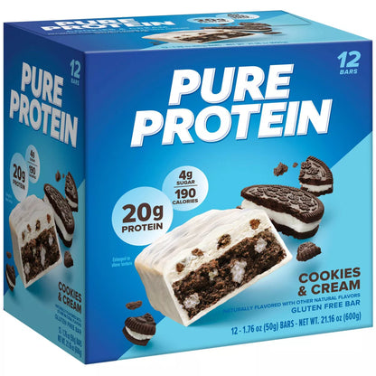 Pure Protein - Cookies & Cream - 20G Protein - 12CT