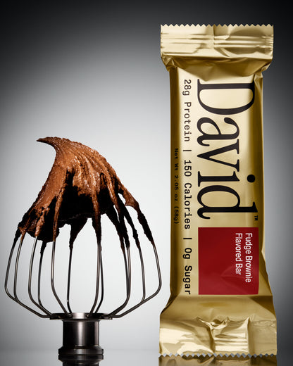 David High Protein Bars, Fudge Brownie - 28G Protein - 1 Carton, 12CT