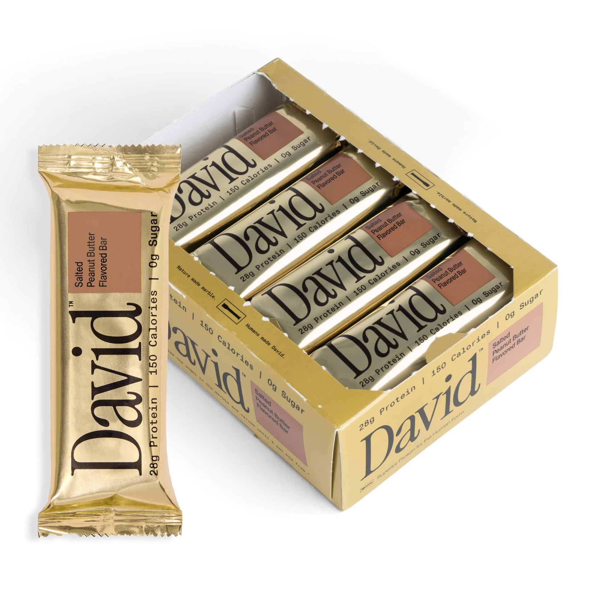 David High Protein Bars, Salted Peanut Butter - 28G Protein - 1 Carton, 12CT