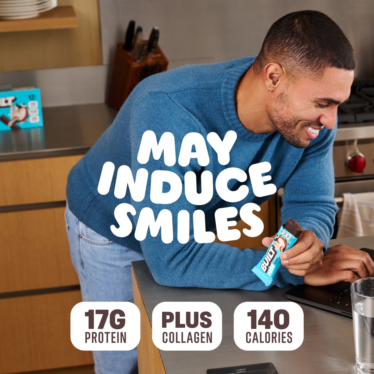 BUILT Puff Protein Bars - Coconut - 17G Protein - Collagen - 12CT