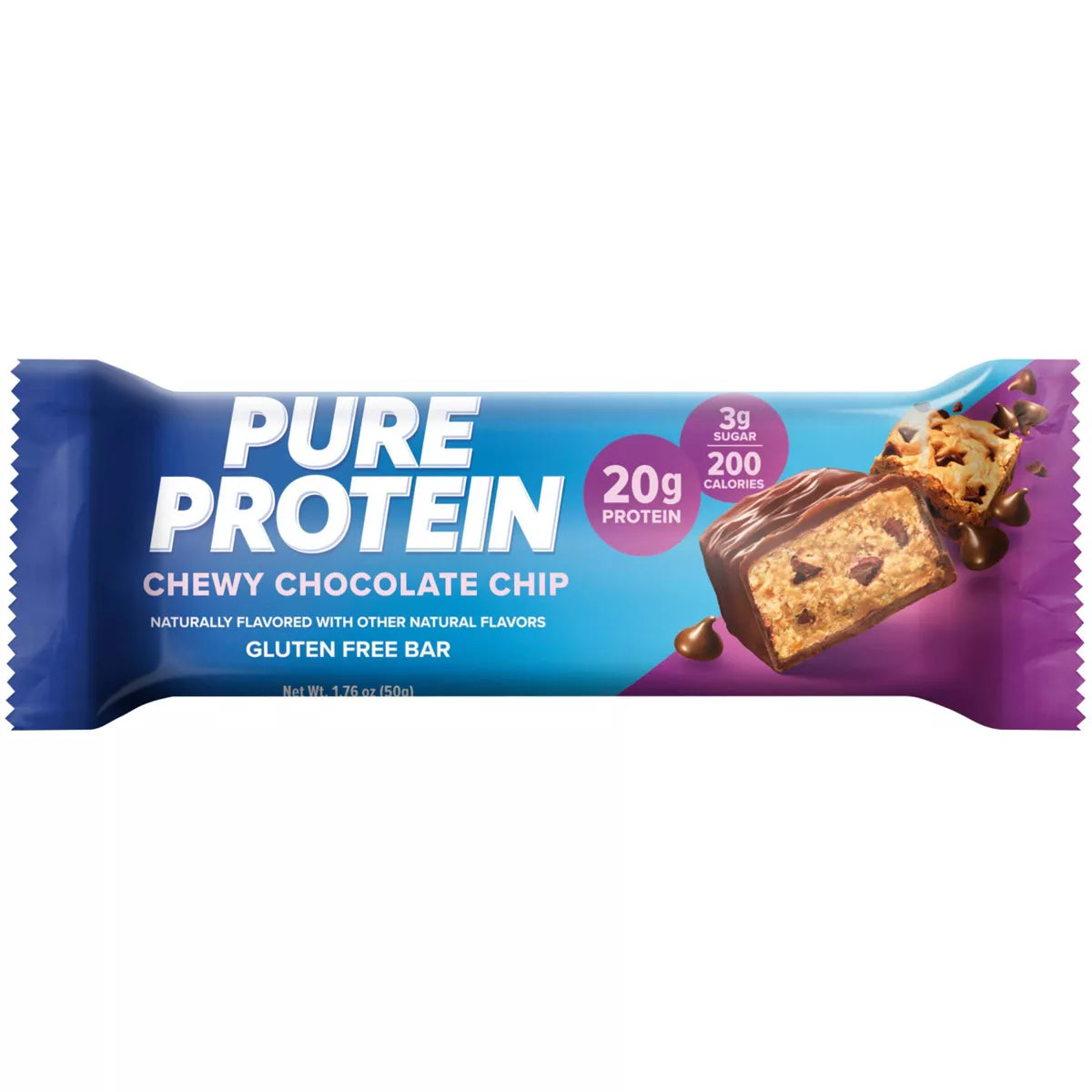Pure Protein - Chewy Chocolate Chip - 20G Protein - 12CT