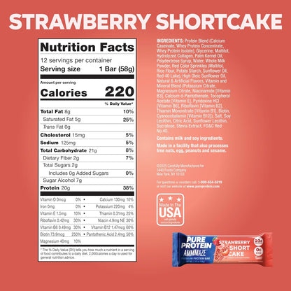 Pure Protein - AMMMAZE Strawberry Shortcake - 20G High Protein - 12CT